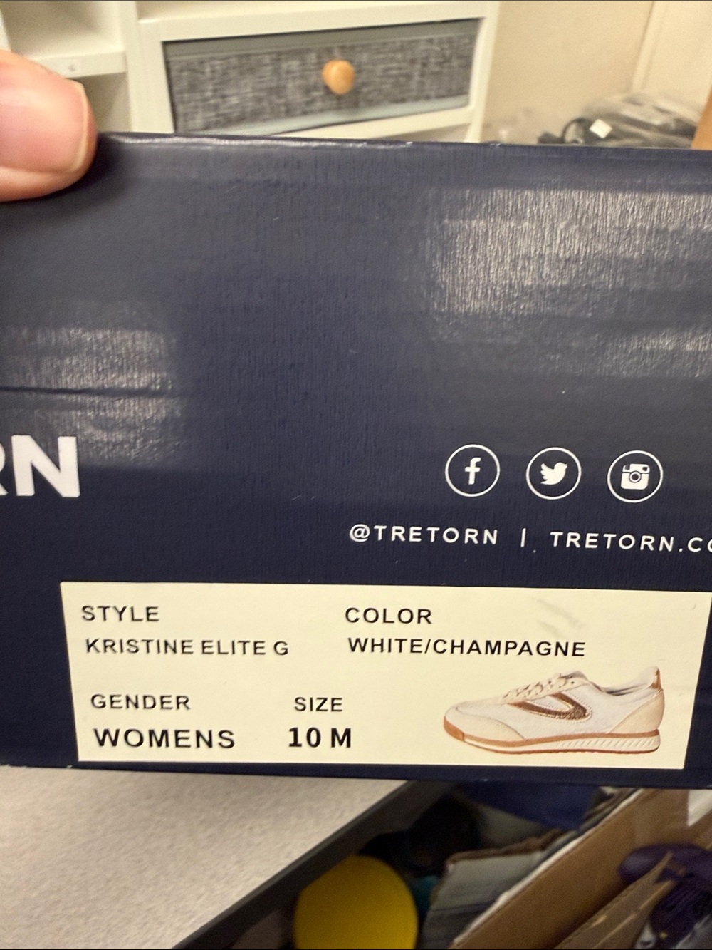 Tretorn Kristine Elite G Women’s Sneakers Shoes White Champagne Gold - Picture 7 of 7